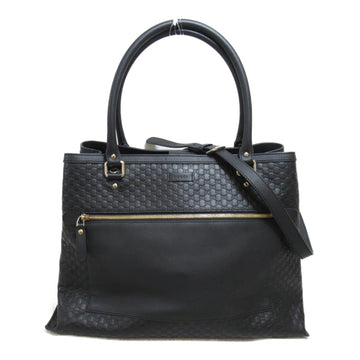 GUCCI 2wayShoulderTote Bag Black leather Micro sima 510290