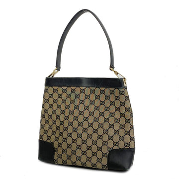 GUCCI Shoulder Bag GG Canvas 001 4231 Black Beige Champagne Ladies