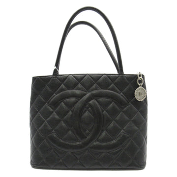 CHANEL Medallion Black Caviar Skin [Grained Calf]