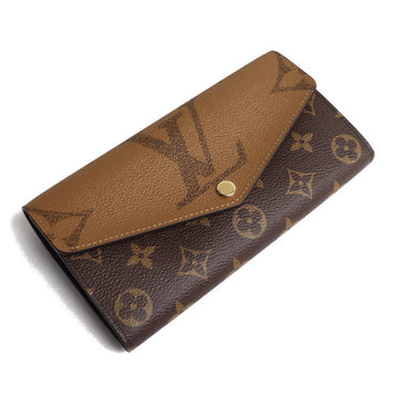 LOUIS VUITTON Portefeuille Sarah Long Wallet Monogram Giant Reverse Brown M80726 Women's