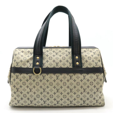 LOUIS VUITTON Monogram Josephine GM Handbag Tote Bag Canvas Leather Blue M92211