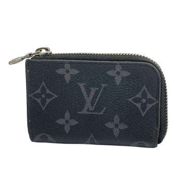 LOUIS VUITTON Wallet/Coin Case Monogram Eclipse Porte Monnaie Jour M63536 Black Men's