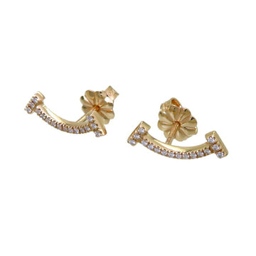 TIFFANY T Smile Diamond Women's Earrings in 750 Yellow Gold