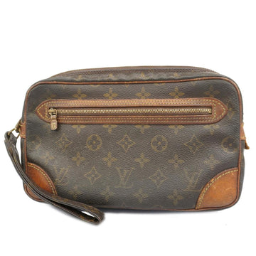 LOUIS VUITTON Clutch Bag Monogram Marly Dragonne GM M51825 Brown Women's