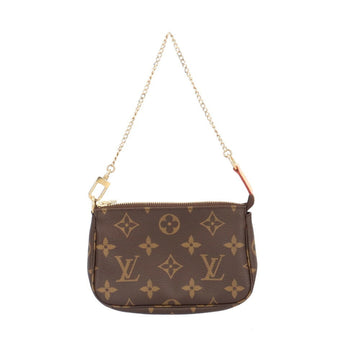 LOUIS VUITTON Pochette Accessoires Monogram Handbag Canvas M58009 Brown Women's