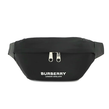 BURBERRY Body Bag Waist Pouch Nylon Leather Black 8049095