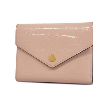 LOUIS VUITTON Tri-fold Wallet Vernis Portefeuille Victorine M62428 Rose Ballerine Ladies