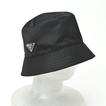 PRADA Re-Nylon Triangle Bucket Hat 2HC137 Nylon Black # M S-155737