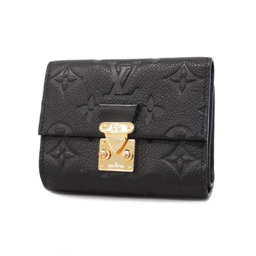 LOUIS VUITTON Tri-fold Wallet Monogram Empreinte Portefeuille Metis Compact M80880 Noir Ladies