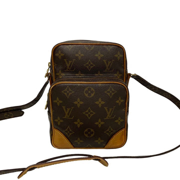 LOUIS VUITTON Amazon Monogram Leather Shoulder Bag Pochette Sacoche Brown 25982 757k756-25982
