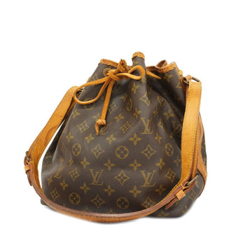 LOUIS VUITTON Shoulder Bag Monogram Petit Noe M42226 Brown Ladies