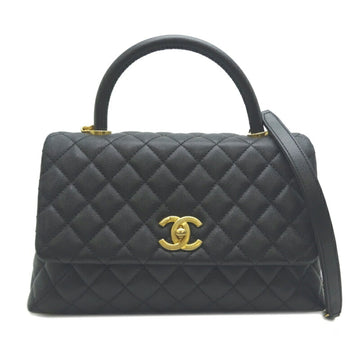 CHANEL 29 Women's Handbag A92991 Caviar Skin Black
