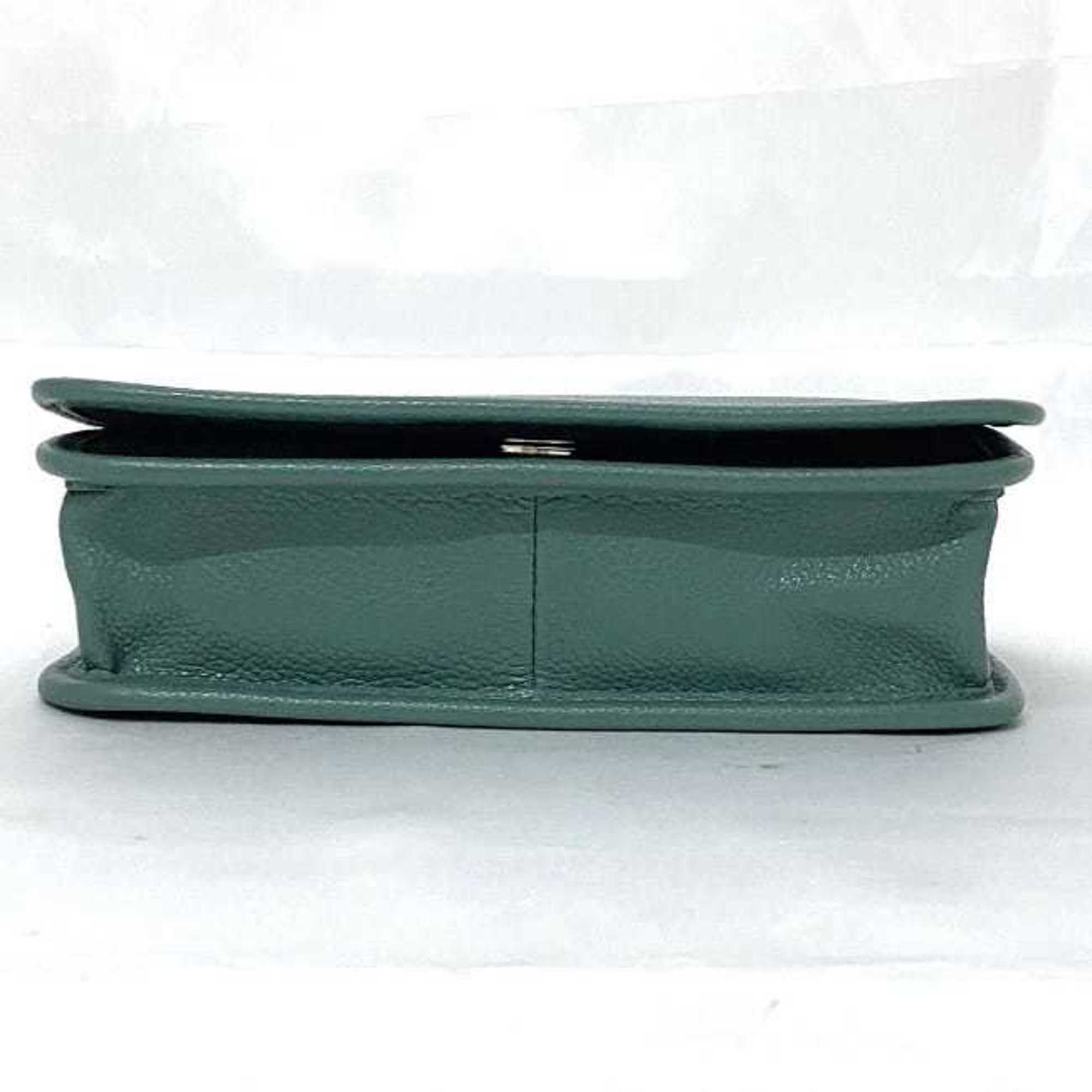LONGCHAMP Shoulder Bag Green 10133 021 531 ec-20149 Pochette Leather F