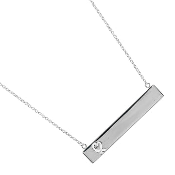 TIFFANY & Co. Loving Heart Bar Necklace, 925 Silver, Approx. 2.93g