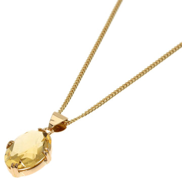 CHRISTIAN DIOR Dior Citrine Necklace K18 Yellow Gold Women's