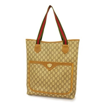 GUCCI Tote Bag GG Supreme Sherry Line Brown Champagne Ladies