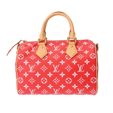 LOUIS VUITTON Monogram Speedy P9 25 Rouge M24425 Women's Leather Handbag