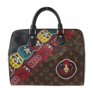 LOUIS VUITTON Speedy 30 Yamakansai Collaboration Handbag M43505 Monogram Canvas Epi Leather Brown Multicolor Kabuki Daruma Boss Bag