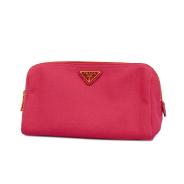 PRADA Pouch Canvas Pink Women's