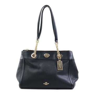 COACH shoulder bag leather black ladies r10029k