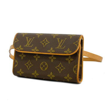 LOUIS VUITTON Waist Bag Monogram Pochette Florentine M51855 Brown Women's