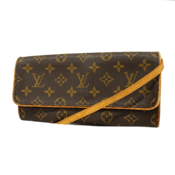 LOUIS VUITTON Shoulder Bag Monogram Pochette Twin GM M51852 Brown Ladies