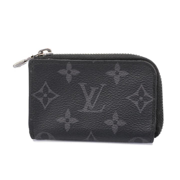 LOUIS VUITTON Wallet/Coin Case Monogram Eclipse Porte Monnaie Jour M63536 Black Men's