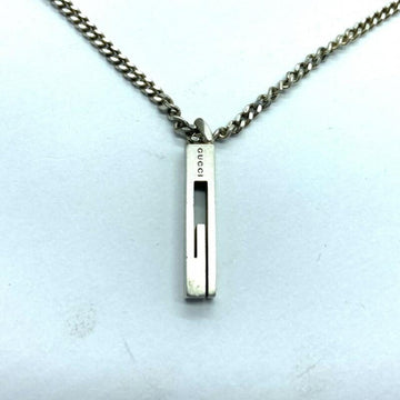 GUCCI G Plate Necklace Silver Ag925