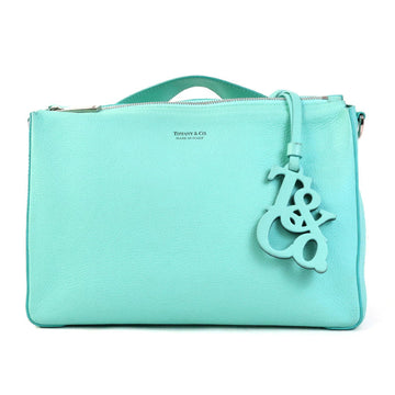 TIFFANY & Co. Shoulder bag, leather, green blue, women's, 55677g