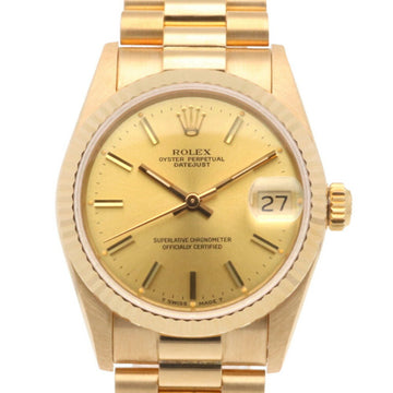 ROLEX Datejust Oyster Perpetual Watch 18K 68278 Automatic Men's  No. 90 1985 Model Overhauled