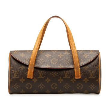 LOUIS VUITTON Monogram Sonatine Handbag M51902 Brown PVC Leather Women's