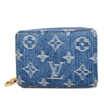 LOUIS VUITTON Wallet Monogram Denim Portefeuille Lou M83160 Blue Ladies