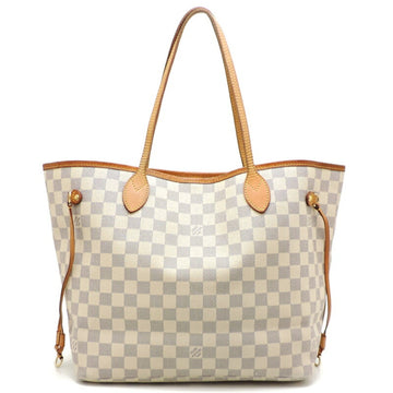 LOUIS VUITTON Neverfull MM Women's Tote Bag N51107 Damier Azur White