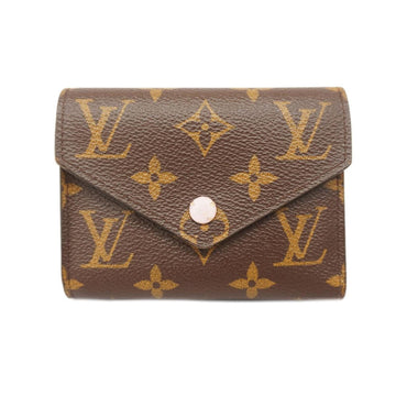 LOUIS VUITTON Tri-fold Wallet Monogram Portefeuille Victorine M62360 Rose Ballerine Ladies