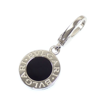 BVLGARI Pendant Top Charm Ladies Onyx K18WG 3.8g 18K White Gold 750 Head 33501