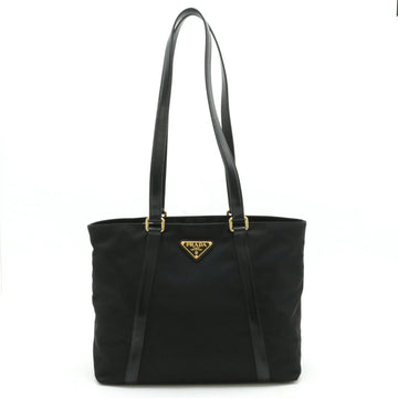 PRADA Tote Bag Shoulder Nylon Leather NERO Black 1BG291