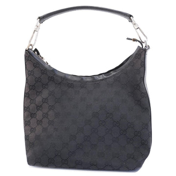 GUCCI Shoulder Bag GG Canvas 000 0602 Black Women's