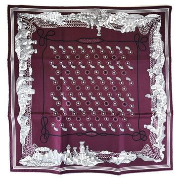 HERMES Scarf Carre 55 es Canyons Etoiles From the to Stars Cruise Train Limited Silk Women's Fashion