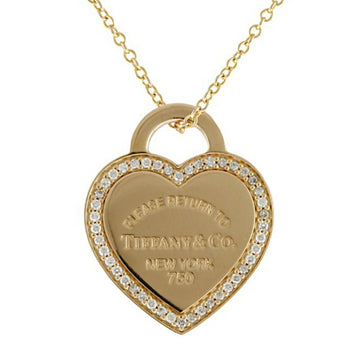 TIFFANY Return to Heart Tag Diamond Necklace 18K Women's &Co.