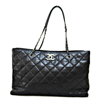 CHANEL Tote Bag Black leather