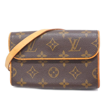 LOUIS VUITTON Waist Bag Monogram Pochette Florentine M51855 Brown Men's Women's