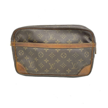 LOUIS VUITTON Clutch Bag Monogram Compiegne 28 M51845 Brown Ladies