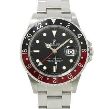 ROLEX GMT Master II 16710 Z-series Stick Dial Men's Watch Date Black Automatic Self-Winding