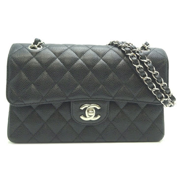 CHANEL Matelasse 23 Chain Shoulder Women's Bag A01113 Caviar Skin Black