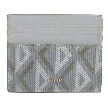 CHRISTIAN DIOR Dior Card Case CD Diamond Holder Metal Smooth Calfskin Grey 2ESCH135DCO_H42E Men's