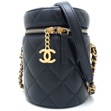 CHANEL Vanity AS2735 Shoulder Bag Lambskin Black 351255