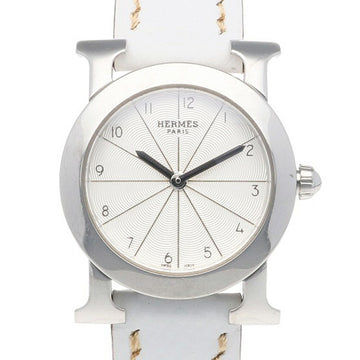 HERMES H Watch Ronde Wristwatch Stainless Steel HR1.210 Quartz Ladies