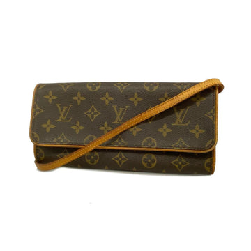 LOUIS VUITTON Shoulder Bag Monogram Pochette Twin GM M51852 Brown Women's