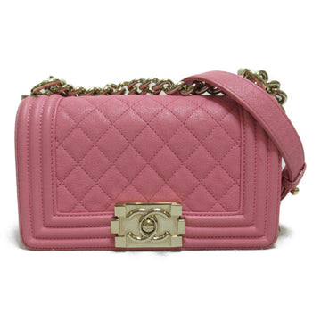 CHANEL Boy  ChainShoulder Bag Pink Caviar Skin [Grained Calf]