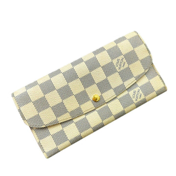 LOUIS VUITTON Portefeuille Emily Damier Azur Long Wallet N63021 CA1173 Men's Women's